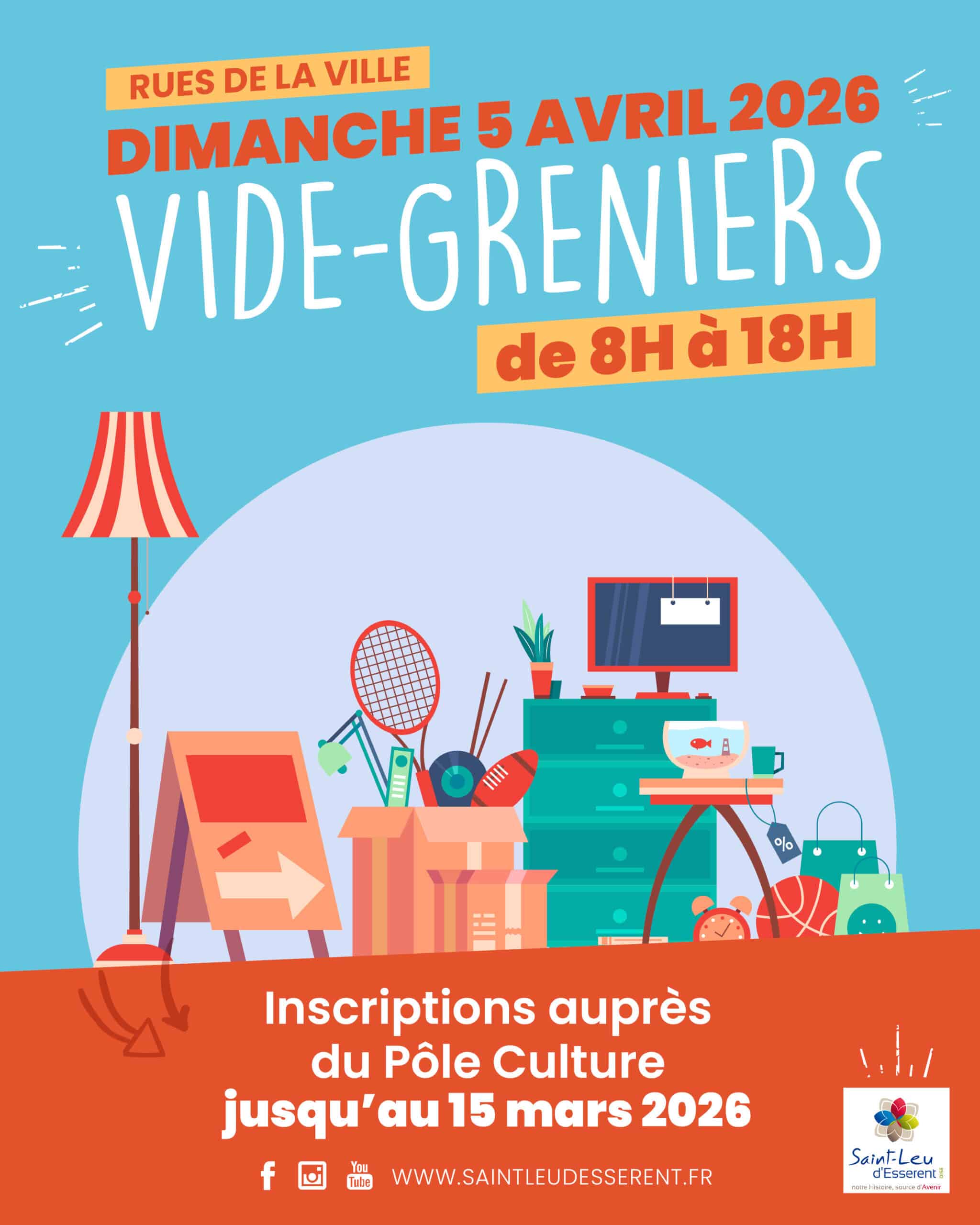 Inscriptions au vide-greniers de Saint-Leu d'Esserent